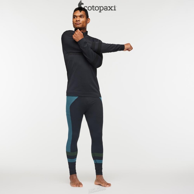 Cotopaxi Debajo Seamless Baselayer Quarter-Zip Black | AO85-B2-VQ