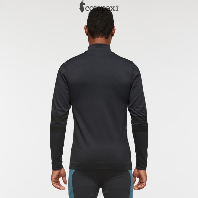 Cotopaxi Debajo Seamless Baselayer Quarter-Zip Black | AO85-B2-VQ