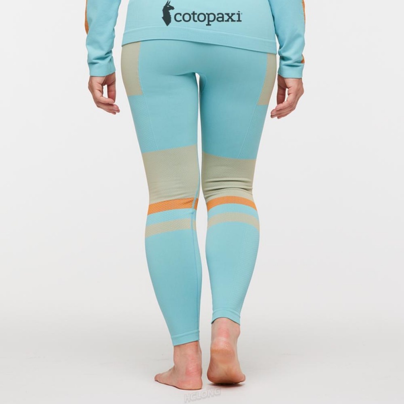 Cotopaxi Debajo Seamless Baselayer Tight Bluebird Stripes | LC62-Q0-GE