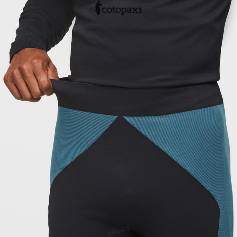 Cotopaxi Debajo Seamless Baselayer Tight Black Stripes | OI90-F2-KF