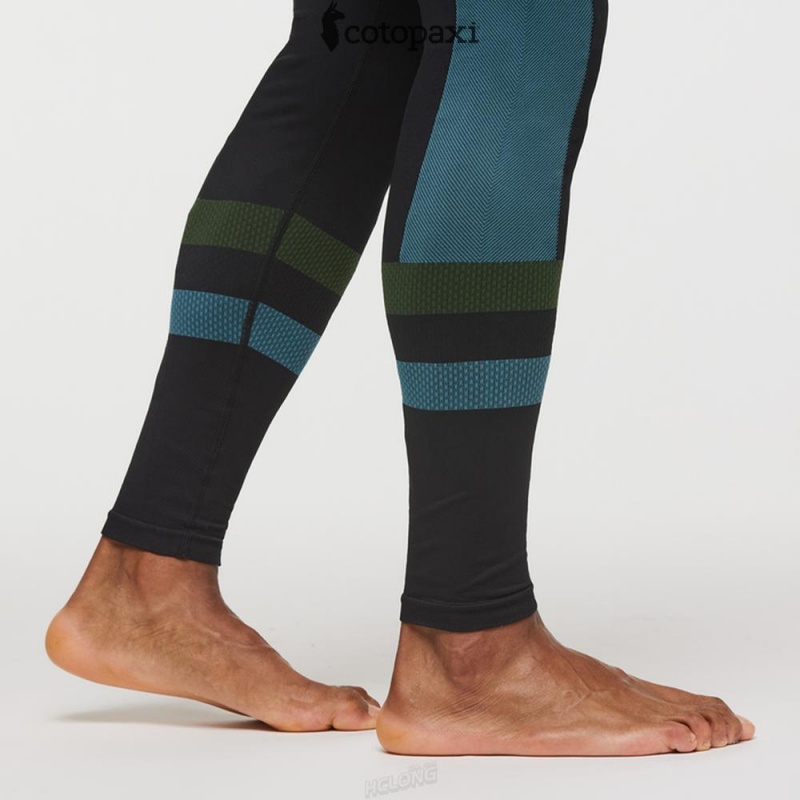 Cotopaxi Debajo Seamless Baselayer Tight Black Stripes | OI90-F2-KF