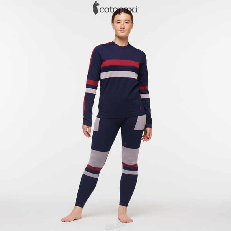 Cotopaxi Debajo Seamless Baselayer Tight Ink Stripes | HB43-D9-JQ