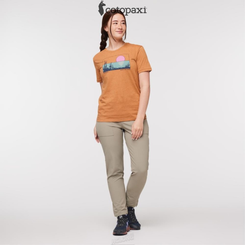 Cotopaxi Desert View T-Shirt Saddle | GK75-U9-AU