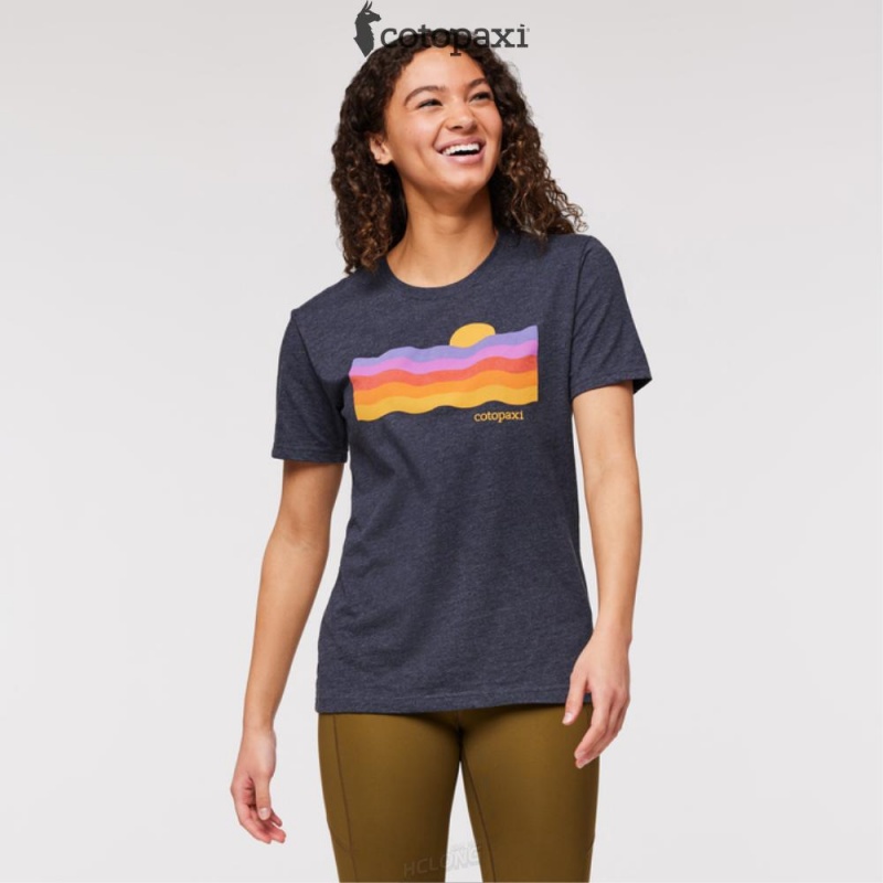 Cotopaxi Disco Wave T-Shirt Graphite | DR78-Z6-LV