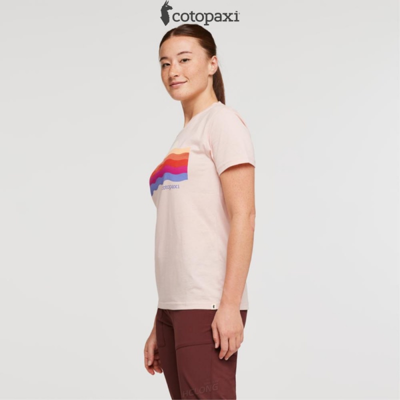 Cotopaxi Disco Wave T-Shirt Sand | AZ14-G0-JU