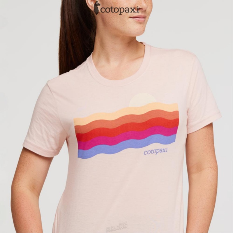 Cotopaxi Disco Wave T-Shirt Sand | AZ14-G0-JU