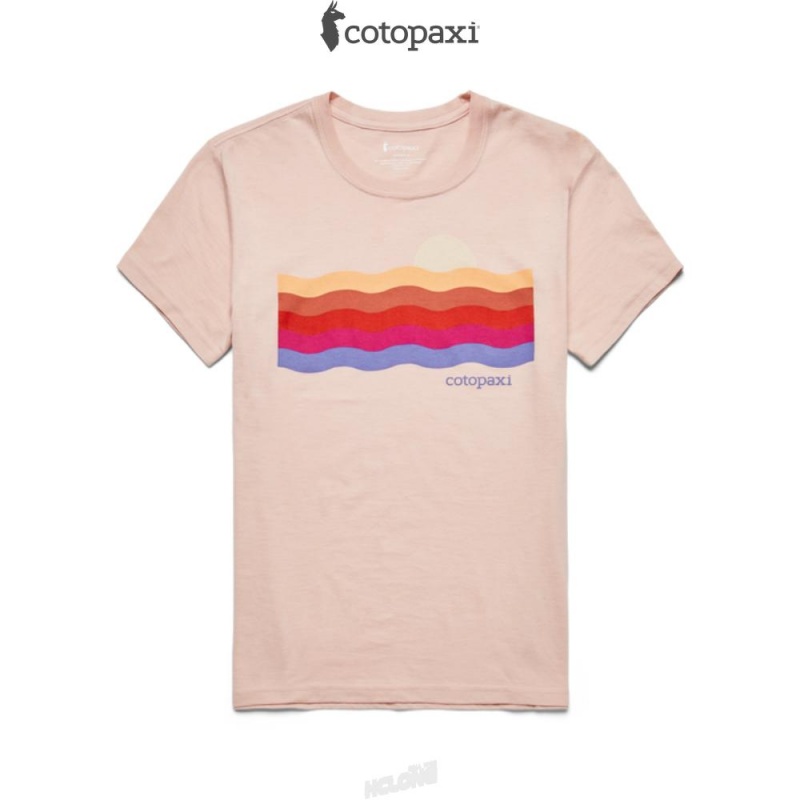 Cotopaxi Disco Wave T-Shirt Sand | AZ14-G0-JU