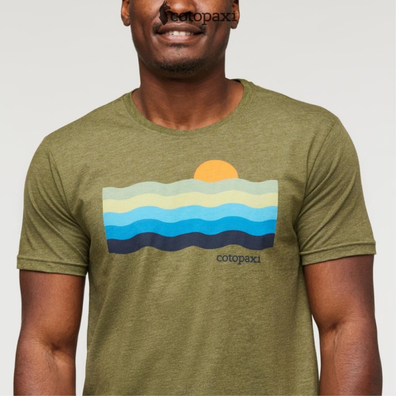 Cotopaxi Disco Wave T-Shirt Sea Glass | BK81-D1-LQ