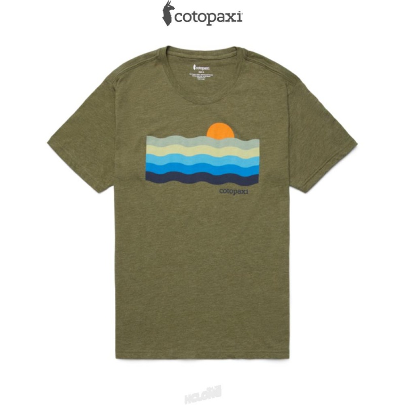 Cotopaxi Disco Wave T-Shirt Sea Glass | BK81-D1-LQ