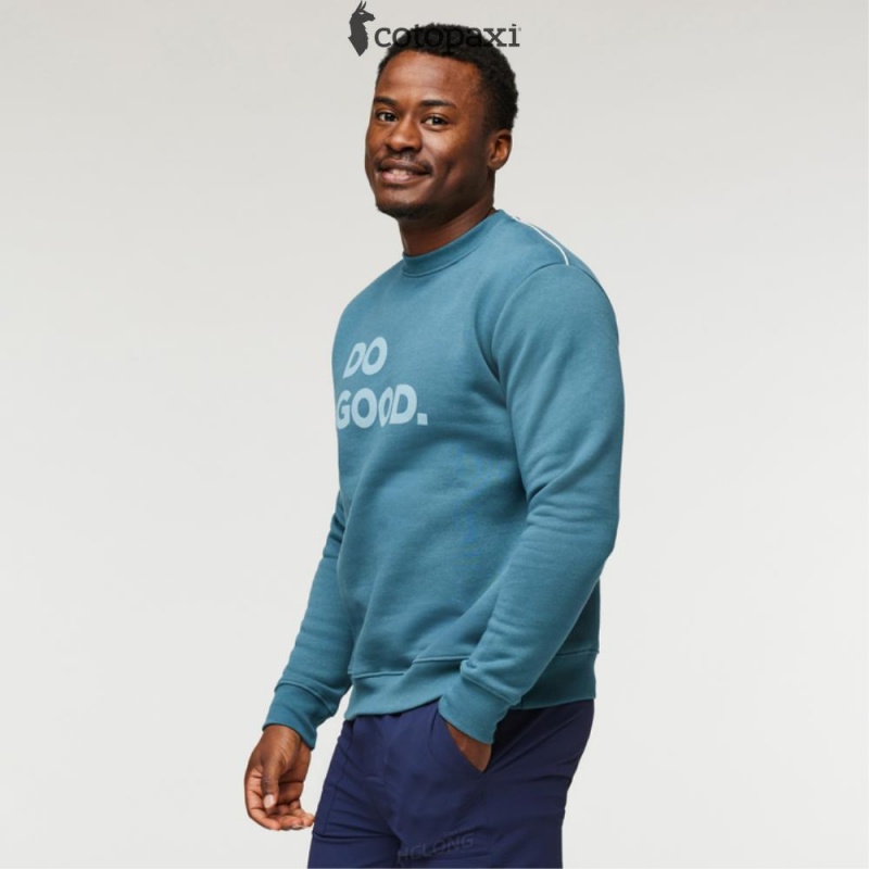 Cotopaxi Do Good Crew Sweatshirt Blue Spruce | SN64-L2-AO