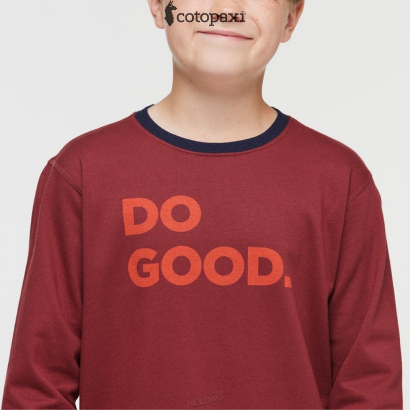 Cotopaxi Do Good Crew Sweatshirt Burgundy | WU18-M8-RN