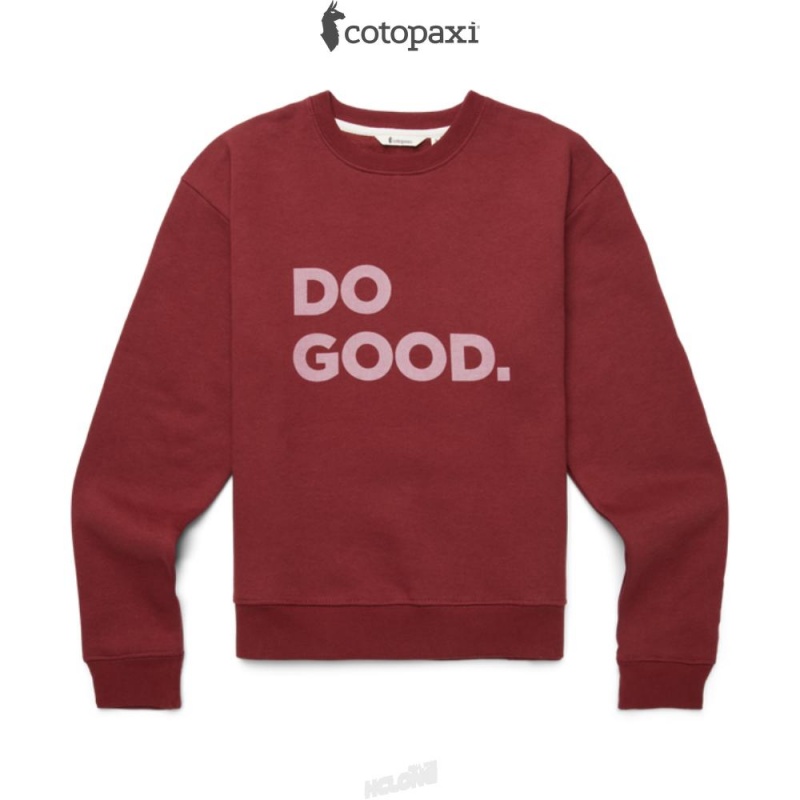 Cotopaxi Do Good Crew Sweatshirt Burgundy | KI85-X3-VK