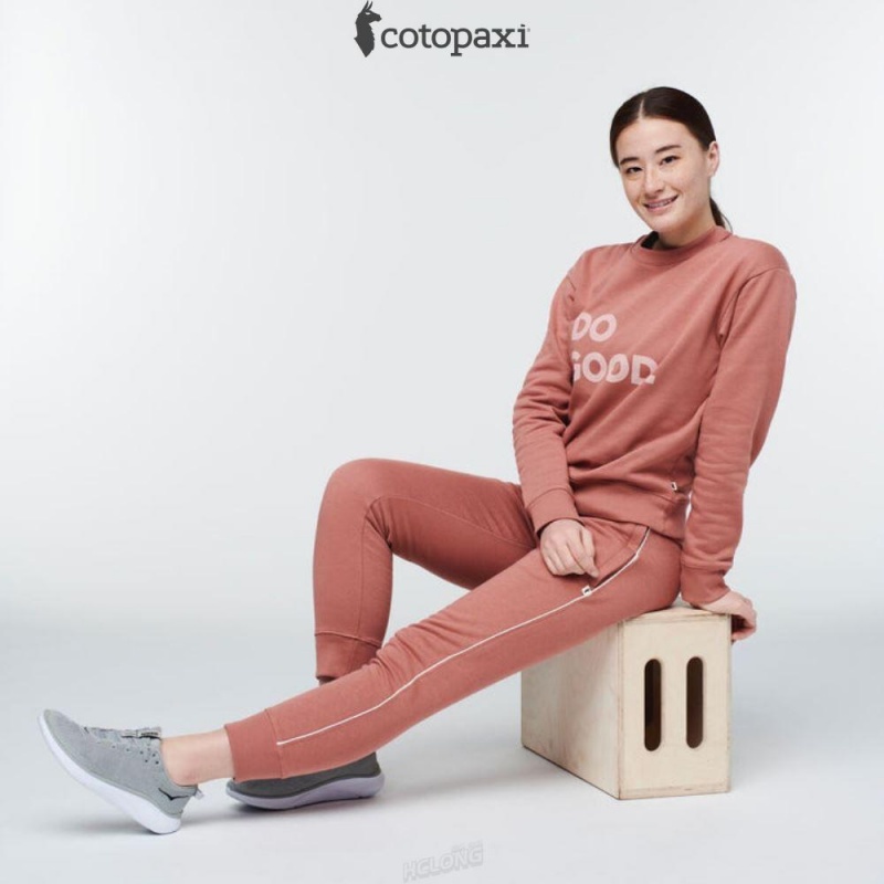 Cotopaxi Do Good Crew Sweatshirt Burgundy | QO23-G6-TF