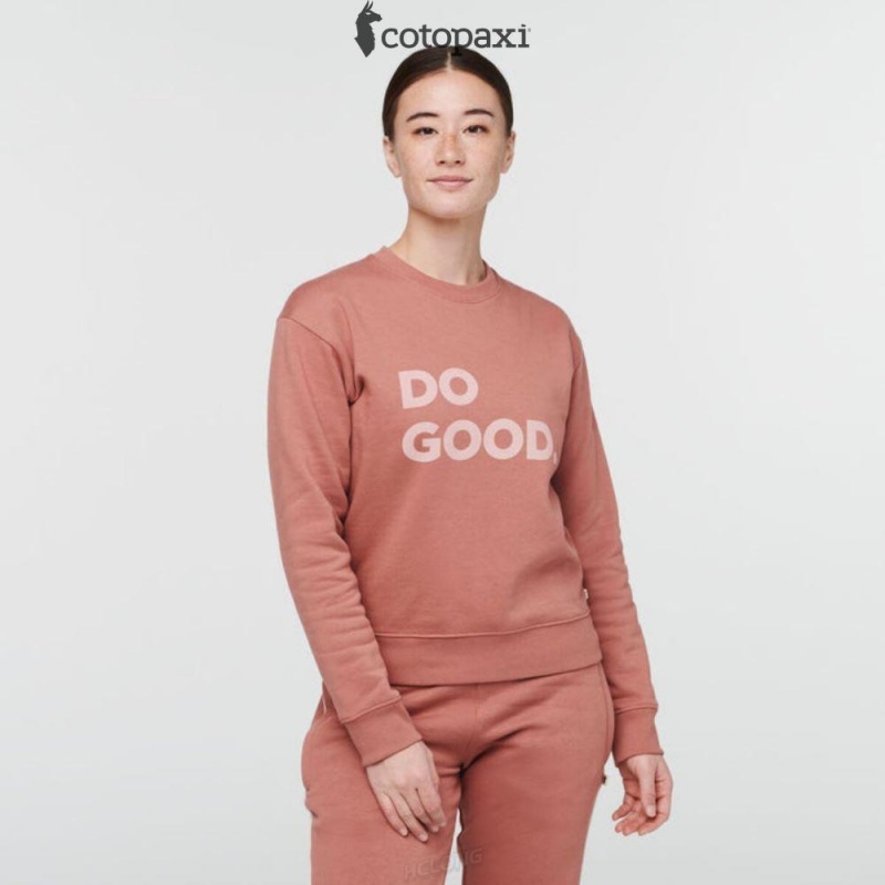 Cotopaxi Do Good Crew Sweatshirt Burgundy | QO23-G6-TF