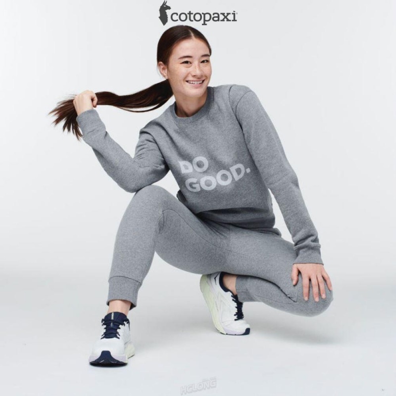 Cotopaxi Do Good Crew Sweatshirt Heather Grey | DJ74-N9-MX