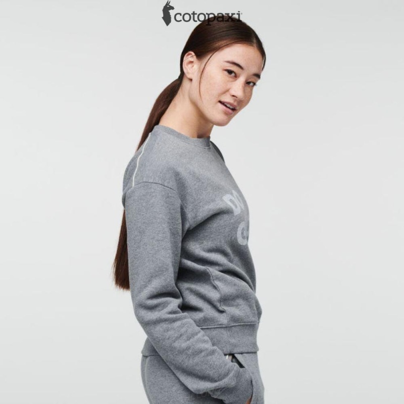 Cotopaxi Do Good Crew Sweatshirt Heather Grey | DJ74-N9-MX