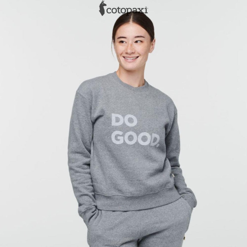 Cotopaxi Do Good Crew Sweatshirt Heather Grey | FA34-D3-FH