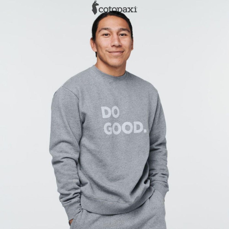 Cotopaxi Do Good Crew Sweatshirt Heather Grey | NZ37-D8-JI