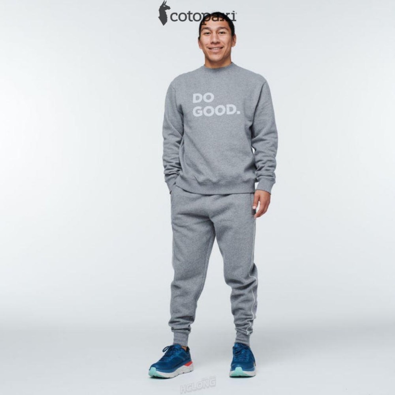 Cotopaxi Do Good Crew Sweatshirt Heather Grey | NZ37-D8-JI