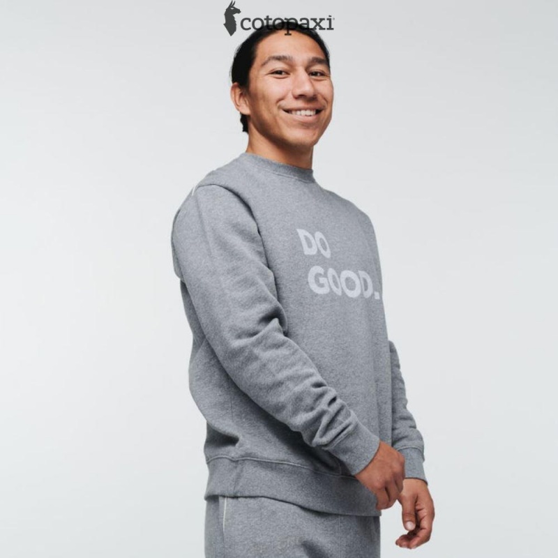 Cotopaxi Do Good Crew Sweatshirt Heather Grey | NZ37-D8-JI