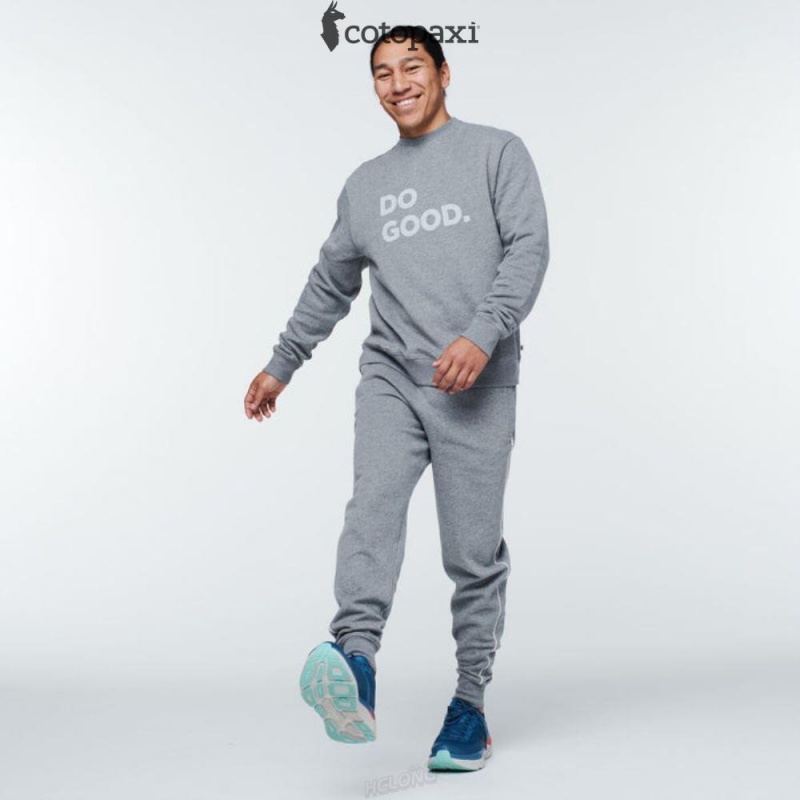 Cotopaxi Do Good Crew Sweatshirt Heather Grey | NZ37-D8-JI