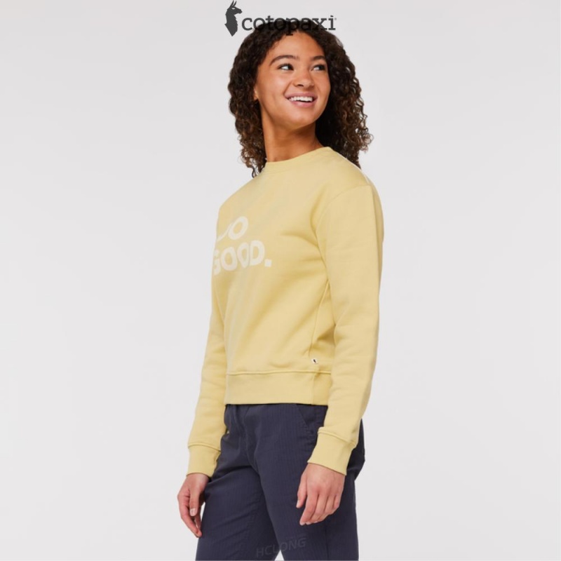 Cotopaxi Do Good Crew Sweatshirt Wheat | UO06-L1-UJ