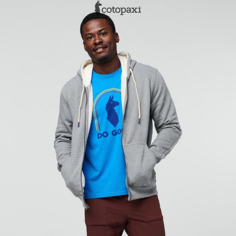 Cotopaxi Do Good Full-Zip Hoodie Heather Grey | QU13-R5-WI