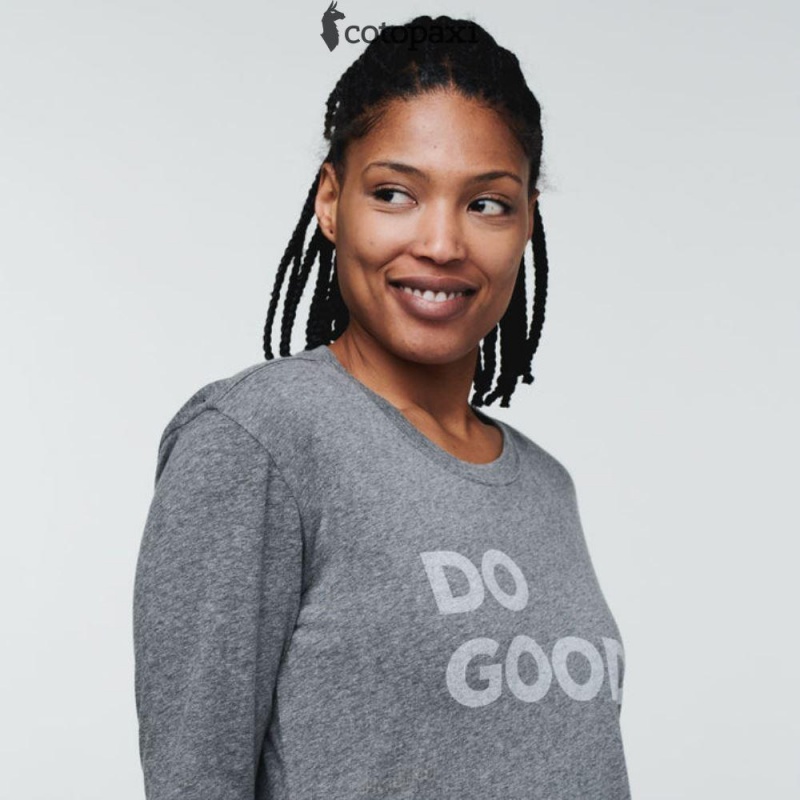 Cotopaxi Do Good Long-Sleeve T-Shirt Heather Grey | VA98-G7-FR