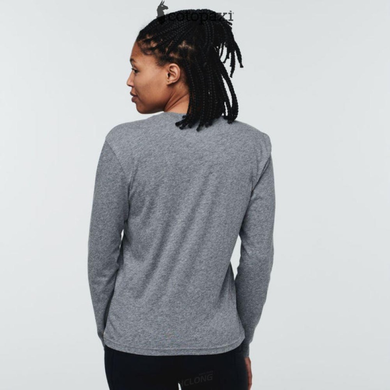 Cotopaxi Do Good Long-Sleeve T-Shirt Heather Grey | VA98-G7-FR