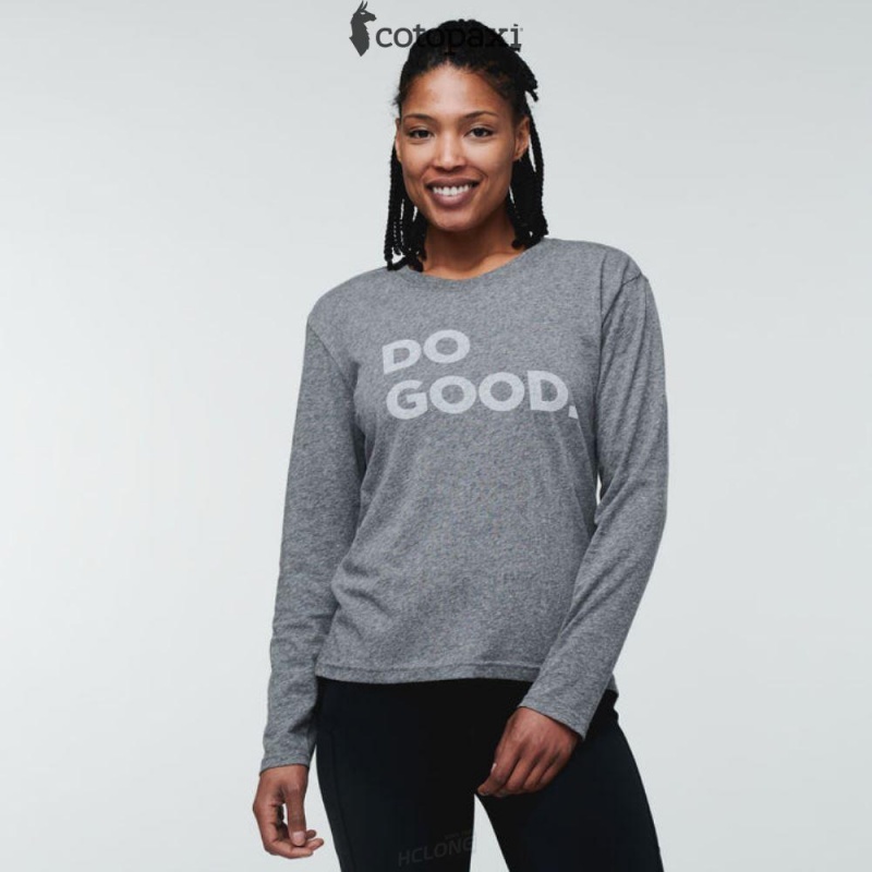 Cotopaxi Do Good Long-Sleeve T-Shirt Heather Grey | VA98-G7-FR