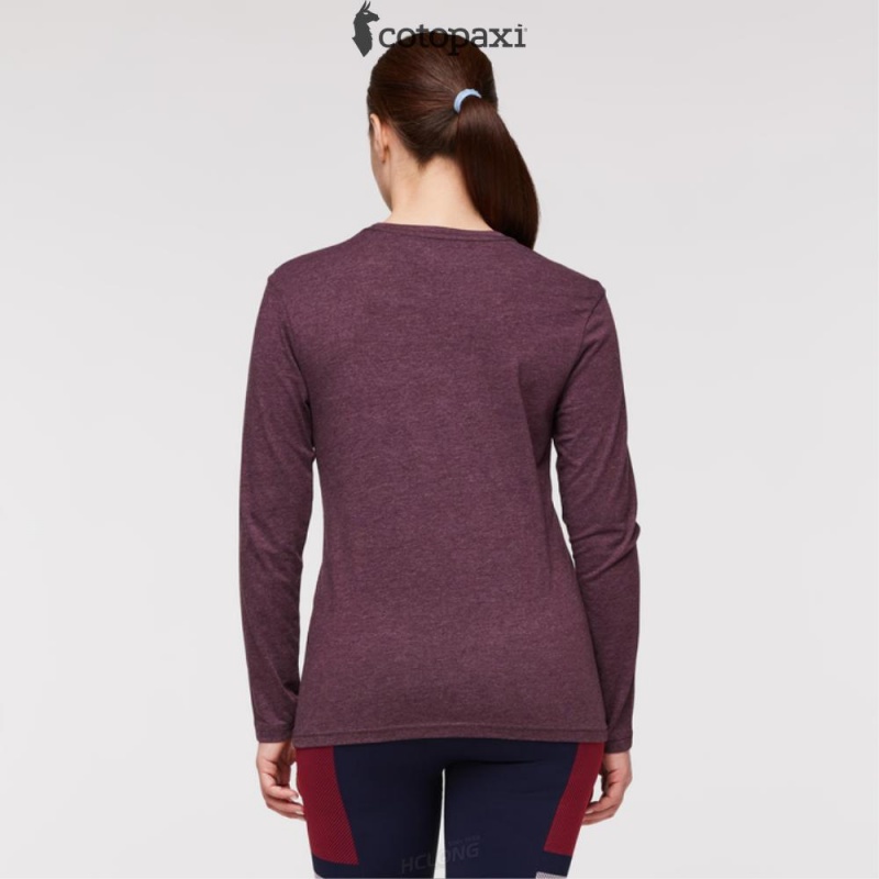 Cotopaxi Do Good Long-Sleeve T-Shirt Wine | NG71-Q3-FU