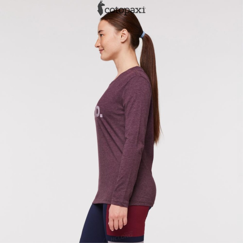 Cotopaxi Do Good Long-Sleeve T-Shirt Wine | PK96-W3-RU