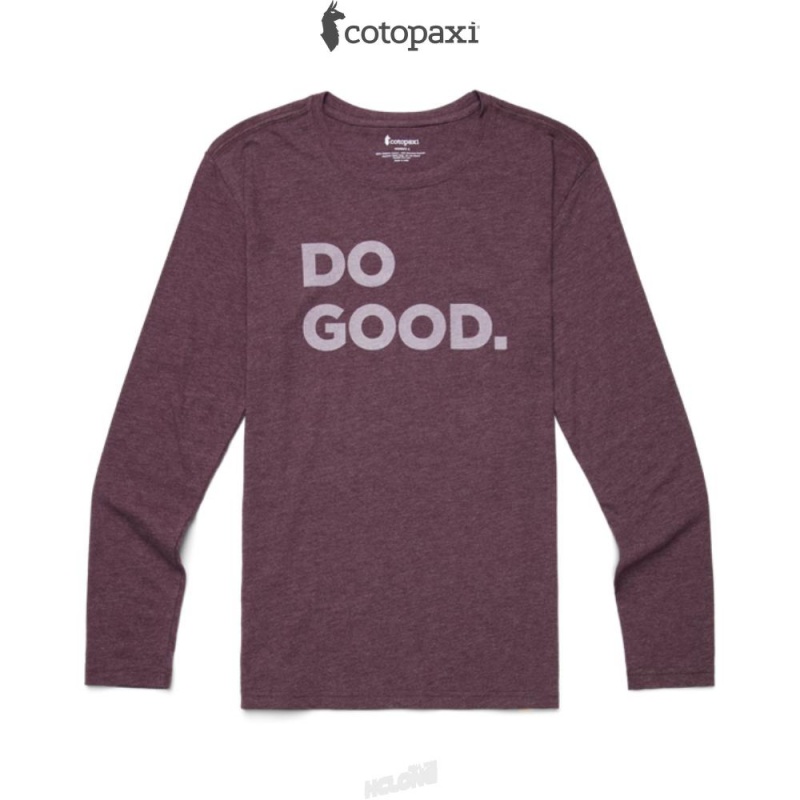 Cotopaxi Do Good Long-Sleeve T-Shirt Wine | PK96-W3-RU