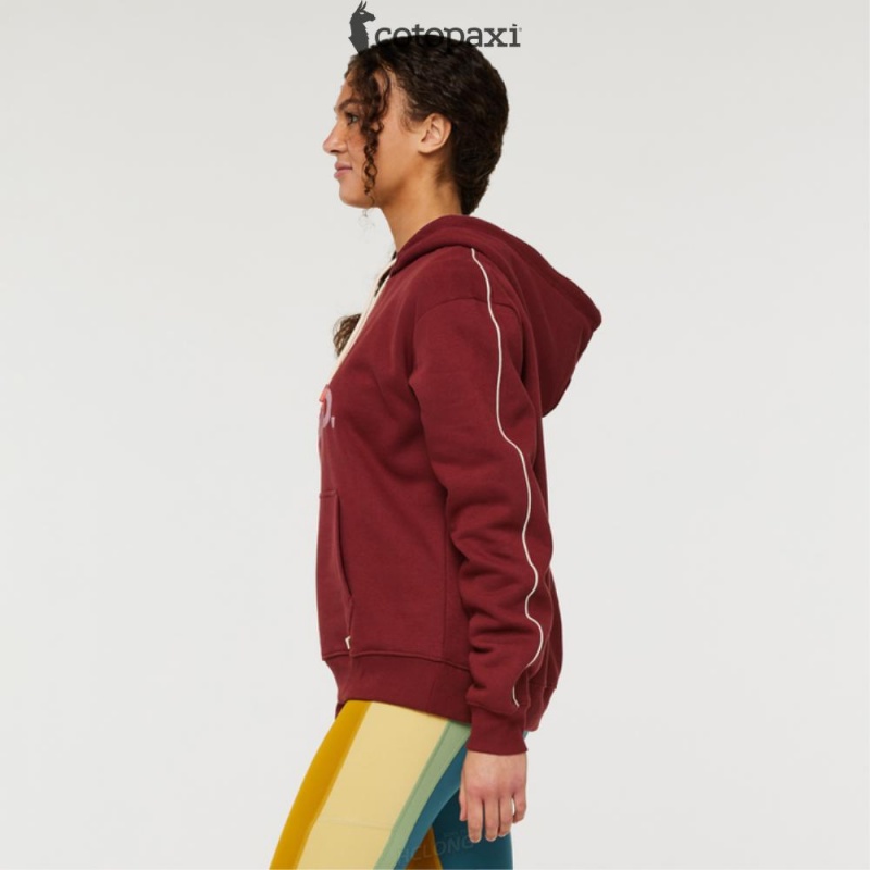 Cotopaxi Do Good Pullover Hoodie Burgundy | WX99-R1-AY