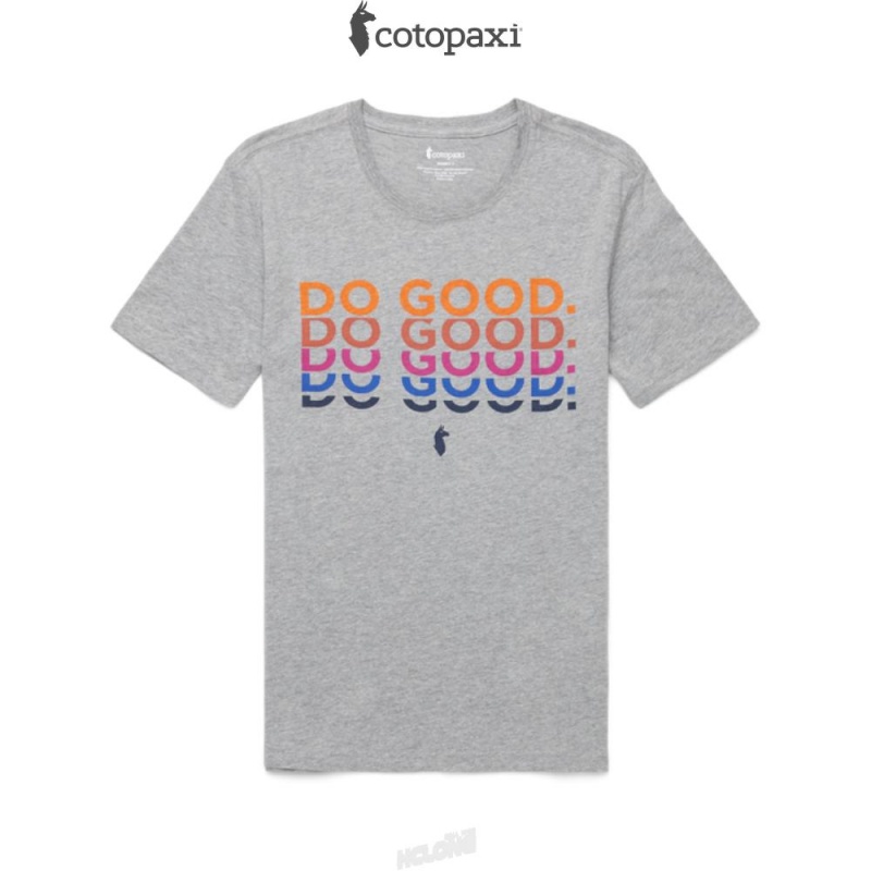 Cotopaxi Do Good Repeat T-Shirt Heather Grey | IW76-D8-SR