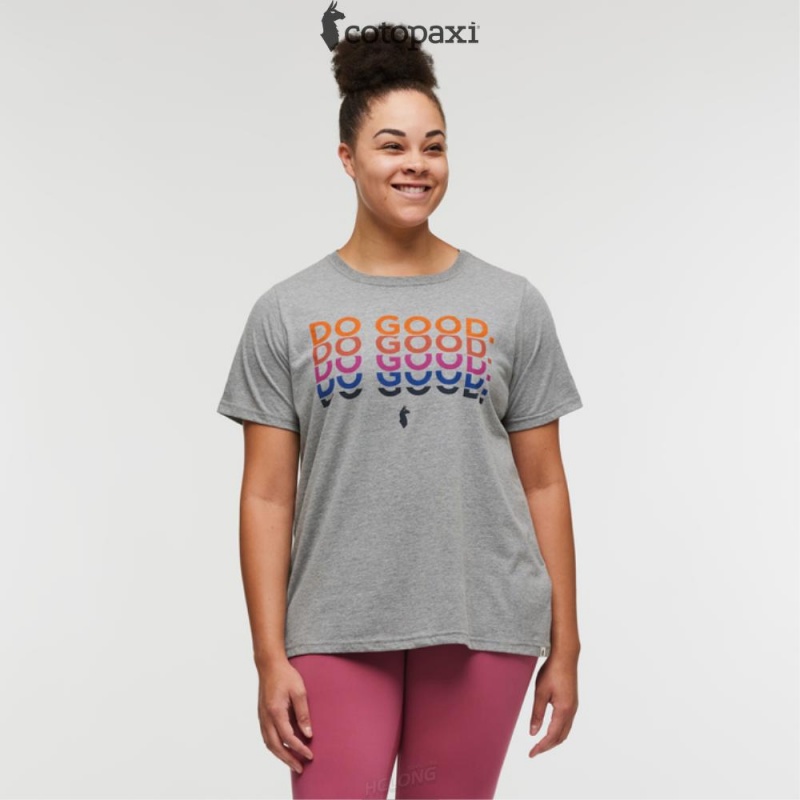 Cotopaxi Do Good Repeat T-Shirt Heather Grey | IW76-D8-SR