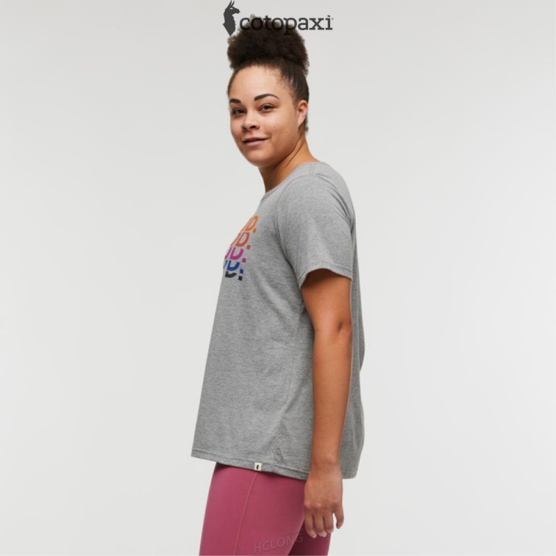 Cotopaxi Do Good Repeat T-Shirt Heather Grey | BA46-D8-GO