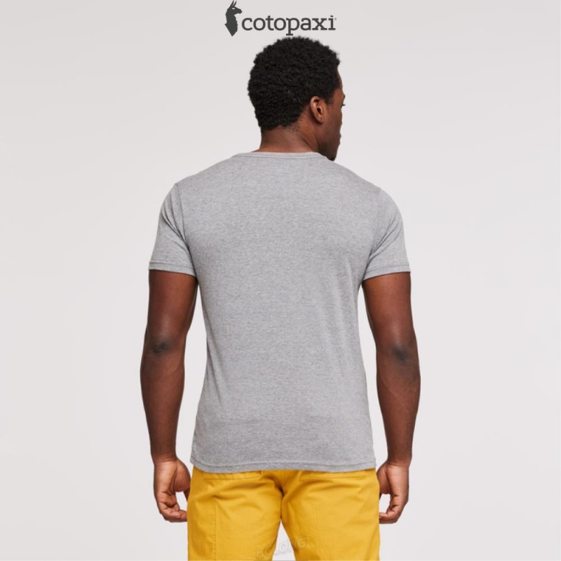 Cotopaxi Do Good Stripe T-Shirt Heather Grey | PT06-K6-TZ