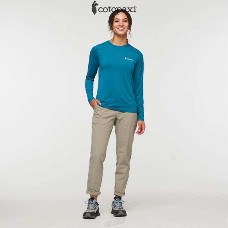 Cotopaxi Fino Long-Sleeve Tech Tee Gulf | FZ31-W6-CC