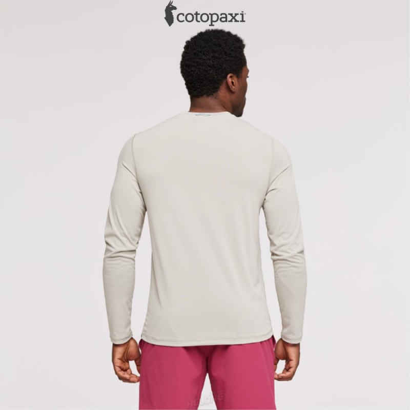 Cotopaxi Fino Long-Sleeve Tech Tee Pebble | DU61-C6-KU 