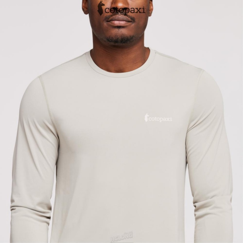 Cotopaxi Fino Long-Sleeve Tech Tee Pebble | DU61-C6-KU 