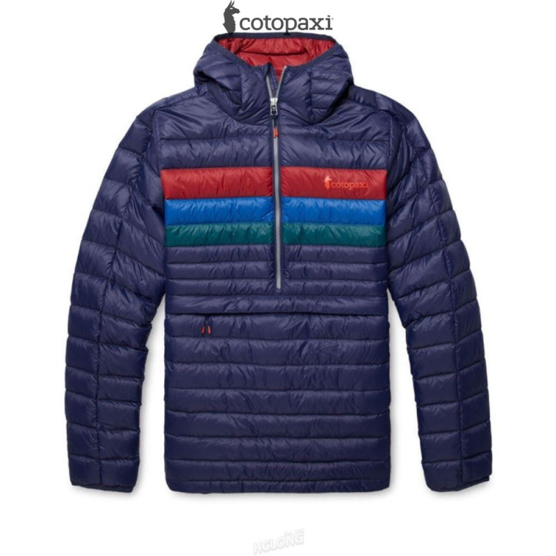 Cotopaxi Fuego Down Hooded Pullover Maritime Stripes | MA40-B0-HO