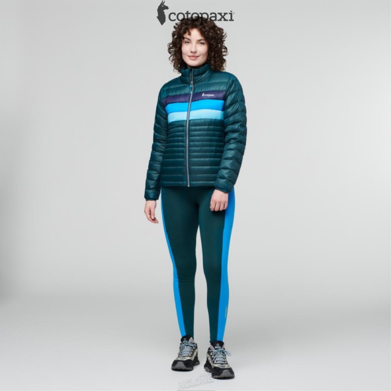 Cotopaxi Fuego Down Jacket Deep Ocean Stripes | EI24-Y4-EY