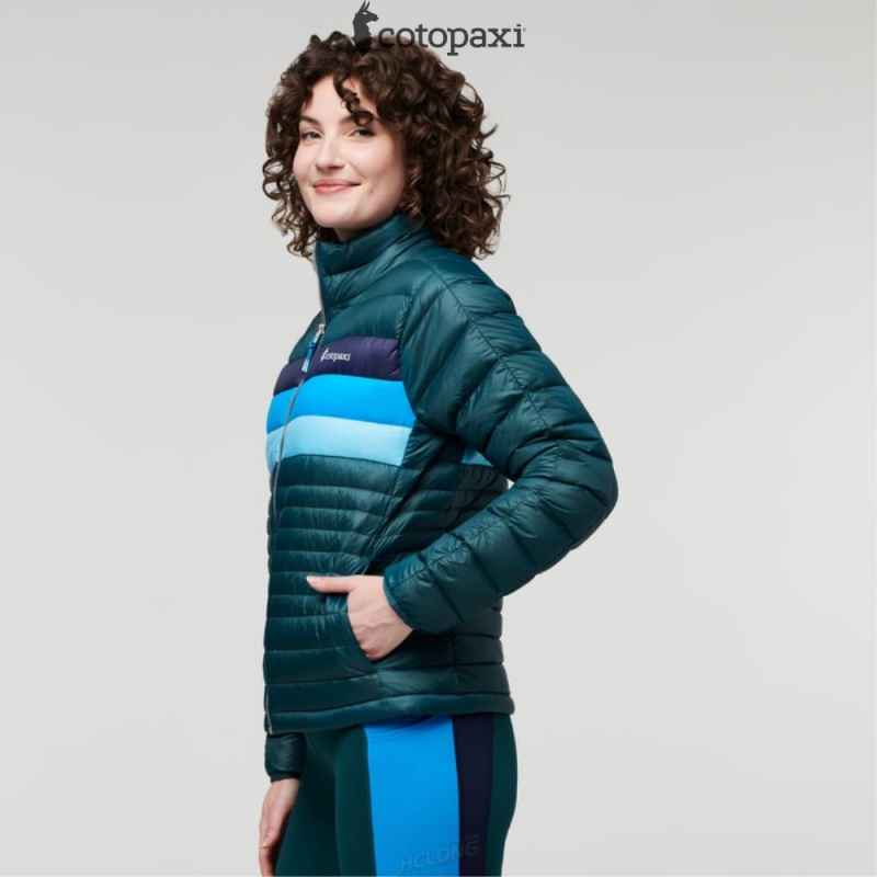 Cotopaxi Fuego Down Jacket Deep Ocean Stripes | EI24-Y4-EY