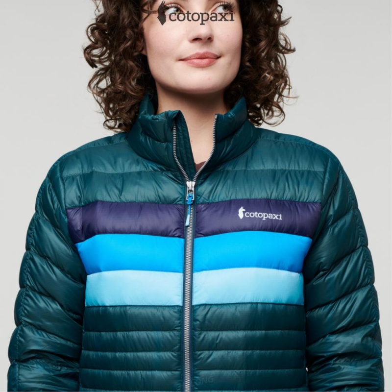 Cotopaxi Fuego Down Jacket Deep Ocean Stripes | EI24-Y4-EY