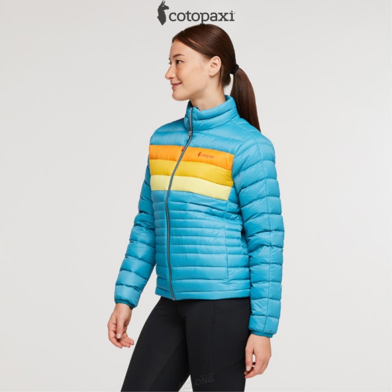 Cotopaxi Fuego Down Jacket Poolside Stripes | SJ95-E0-QN