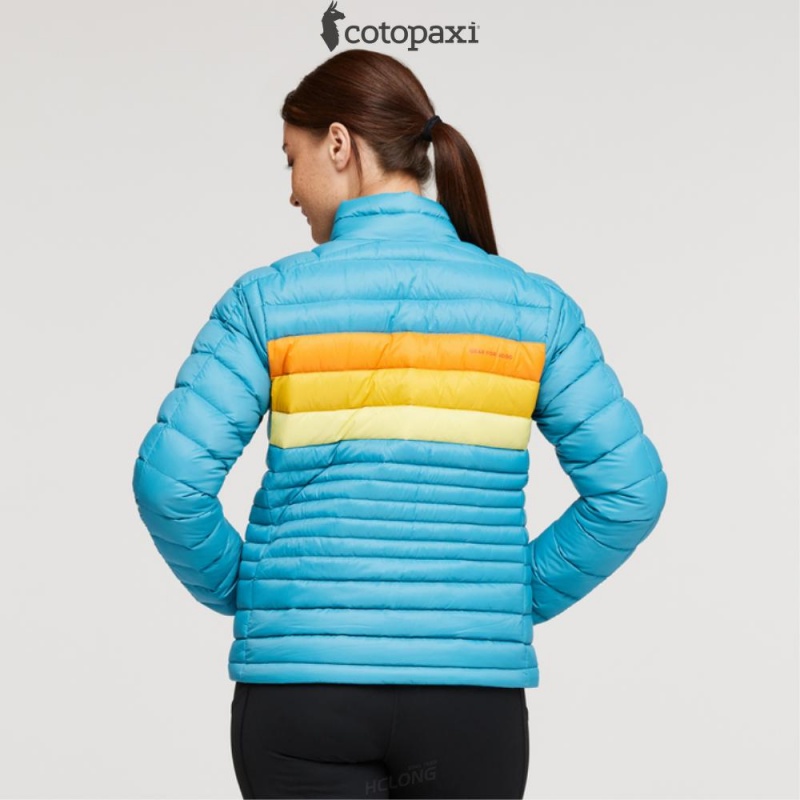 Cotopaxi Fuego Down Jacket Poolside Stripes | SJ95-E0-QN