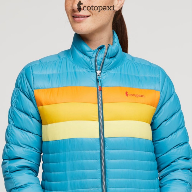 Cotopaxi Fuego Down Jacket Poolside Stripes | SJ95-E0-QN