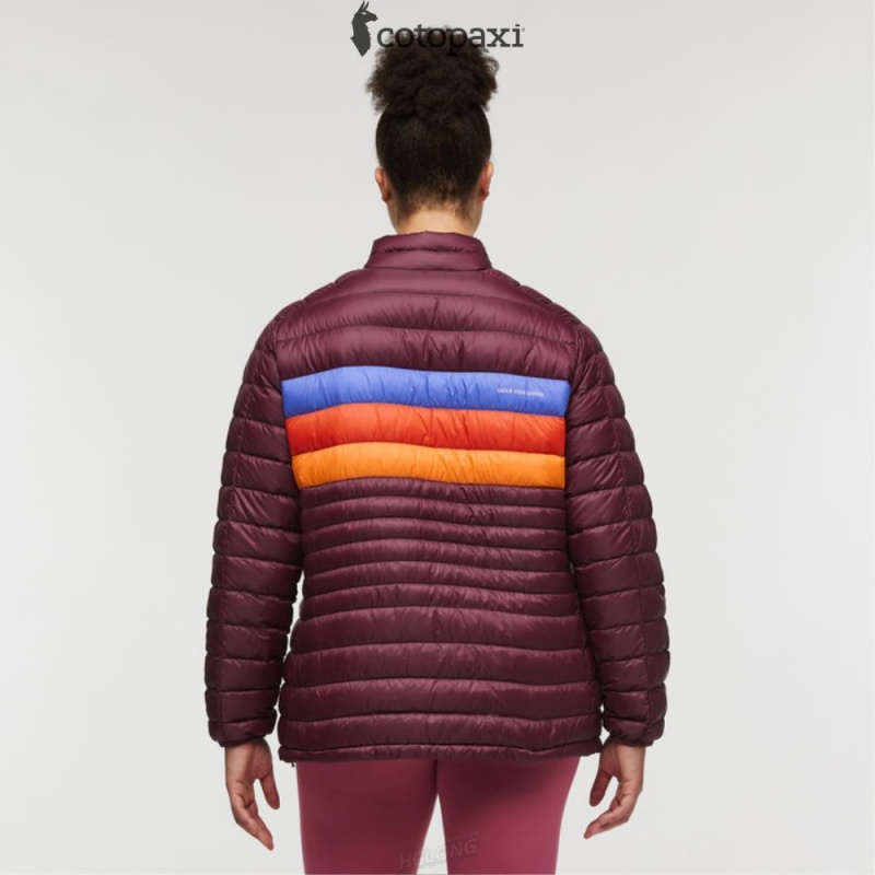 Cotopaxi Fuego Down Jacket Wine Stripes | AU55-A0-NU