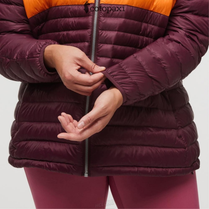 Cotopaxi Fuego Down Jacket Wine Stripes | AU55-A0-NU